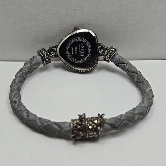 Ecclissi Sterling Silver Heart Watch Marcasite Bracelet MOP Dial New Battery 925 - Picture 7 of 11